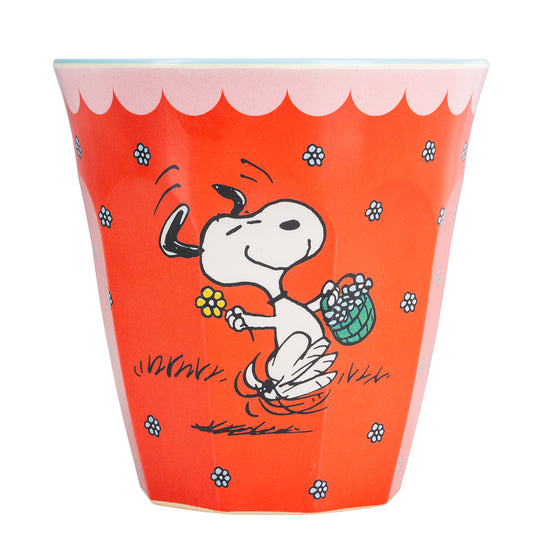 Trinkbecher mit Snoopy, rot