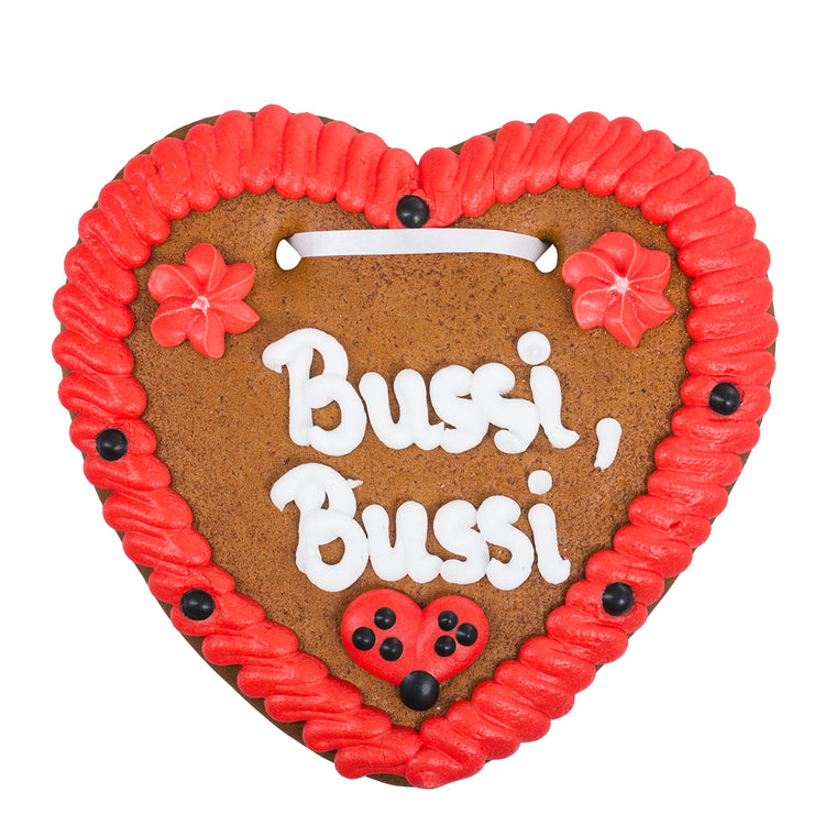 Wiesn Lebkuchenherz "Bussi, Bussi", 16cm