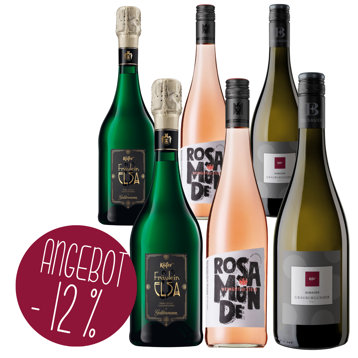 Wein-Set mit deutschen Wein-Bestsellern, Weißwein und Rosé für genussvolle Abende